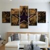 Dallas Cowboys 9 - Sport 5 Panel Canvas Art Wall Decor