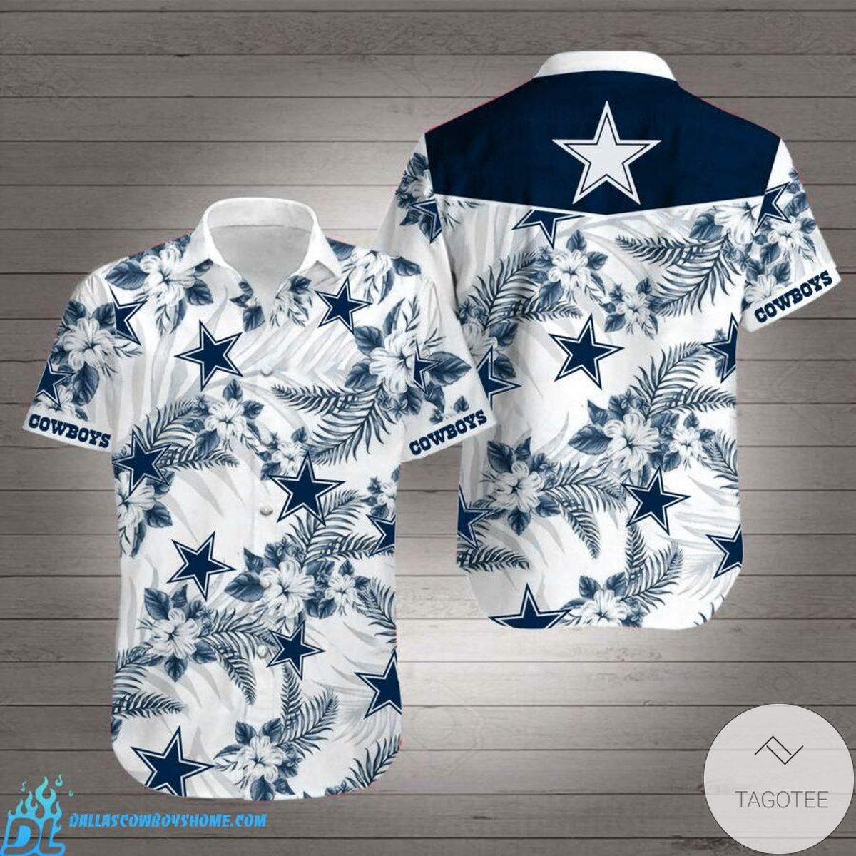 Dallas Cowboys Aloha Tropical Flower Short Sleeve Hawaiian Shirt Dallas Cowboys Aloha Tropical Flower Short Sleeve Hawaiian Shirt