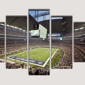 Dallas Cowboys At&T Stadium - Sport 5 Panel Canvas Art Wall Decor