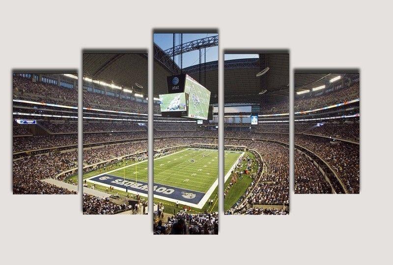 Dallas Cowboys At&T Stadium - Sport 5 Panel Canvas Art Wall Decor Dallas Cowboys At&T Stadium - Sport 5 Panel Canvas Art Wall Decor