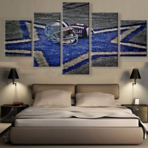 Dallas Cowboys Football Logo - Sport 5 Panel Canvas Art Wall Decor