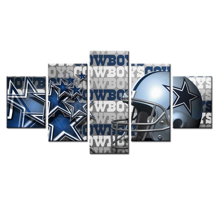 Dallas Cowboys Football Sport 5 Panel Canvas Art Wall Decor Dallas Cowboys Football Sport 5 Panel Canvas Art Wall Decor