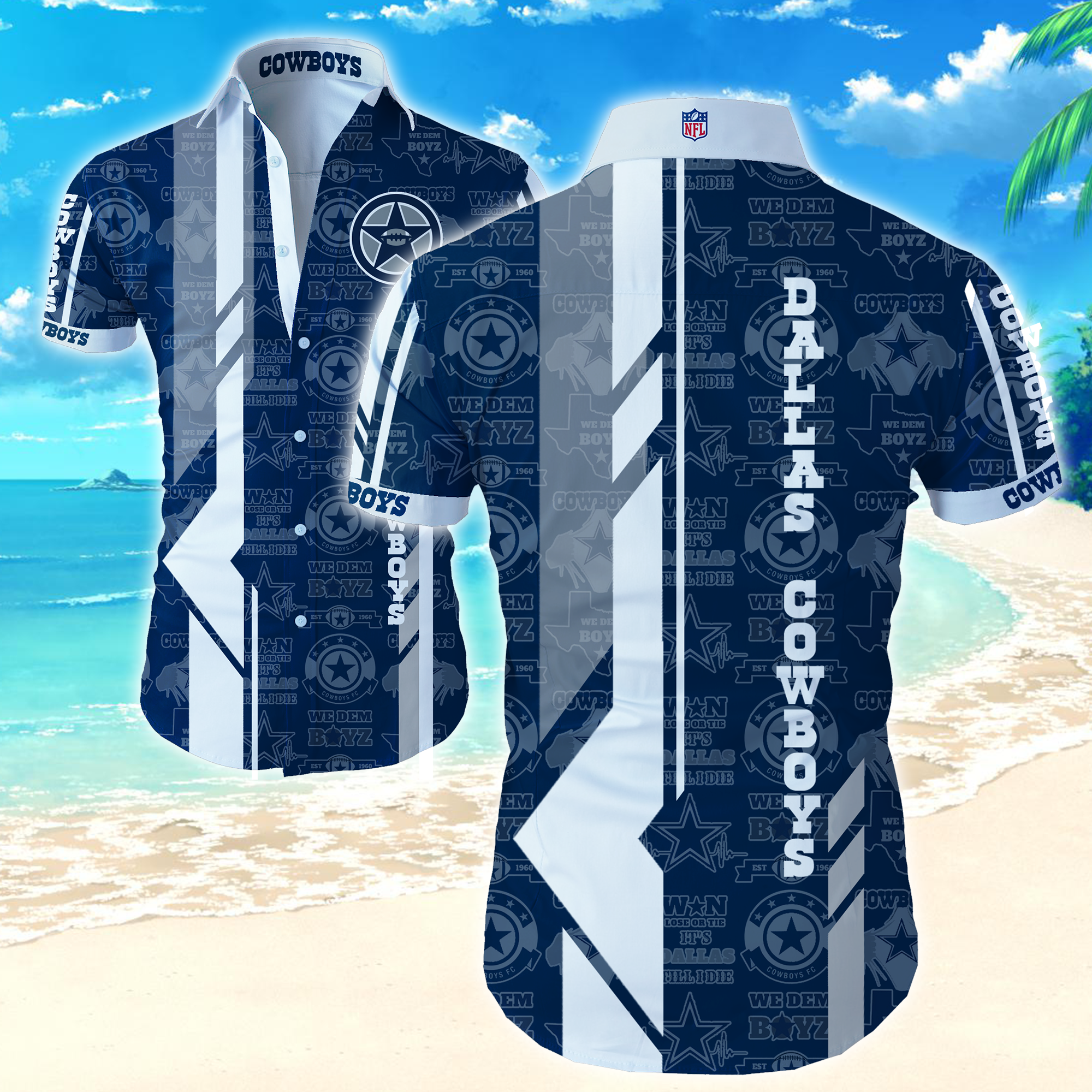 Dallas Cowboys Hawaiian Shirt Summer Button Up Dallas Cowboys Hawaiian Shirt Summer Button Up