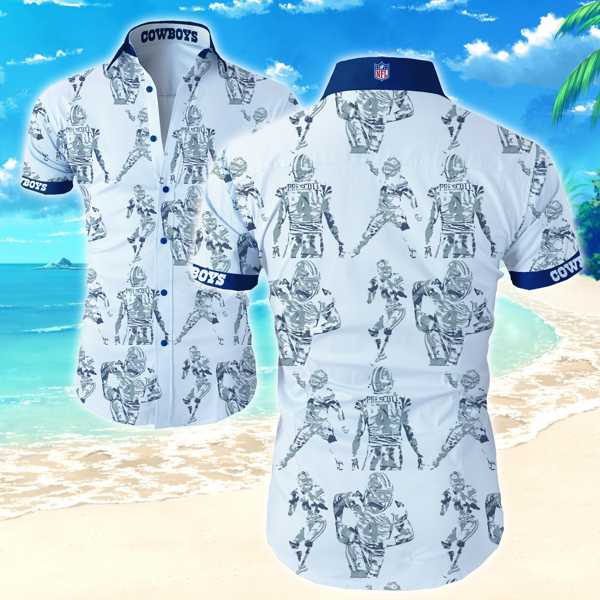 Dallas Cowboys Hawaiian Shirt Summer Button Up Dallas Cowboys Hawaiian Shirt Summer Button Up