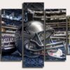 Dallas Cowboys Helmet Football - Sport 5 Panel Canvas Art Wall Decor