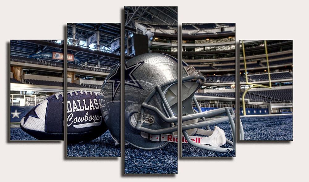 Dallas Cowboys Helmet Football - Sport 5 Panel Canvas Art Wall Decor Dallas Cowboys Helmet Football - Sport 5 Panel Canvas Art Wall Decor