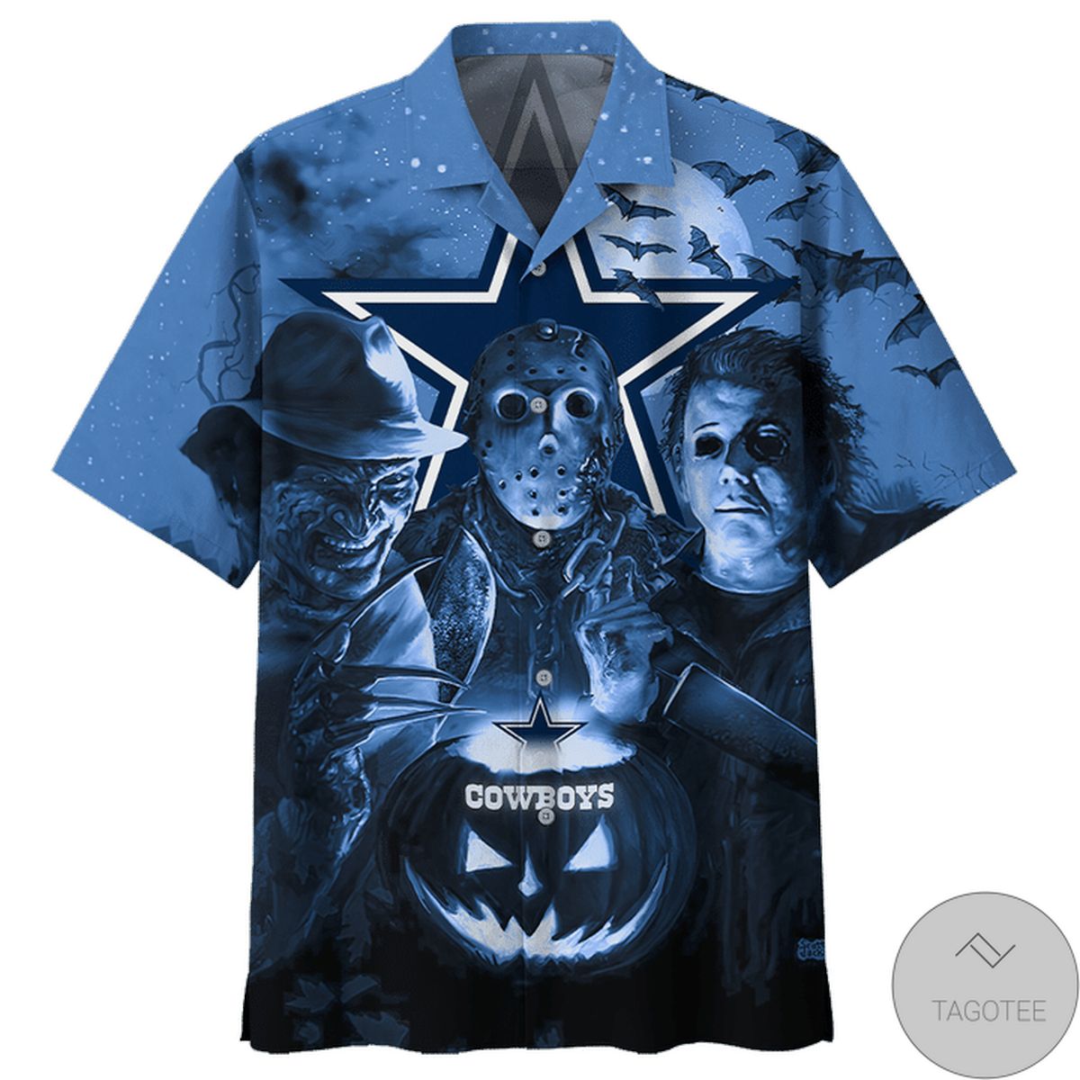 Dallas Cowboys Horror Night Hawaiian Shirt Dallas Cowboys Horror Night Hawaiian Shirt