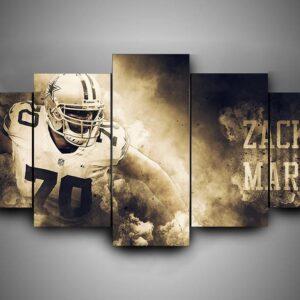 Dallas Cowboys - Zack Martin - Sport 5 Panel Canvas Art Wall Decor