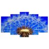 Dandelion in the blue sky beautiful plant - Nature 5 Panel Canvas Art Wall Decor