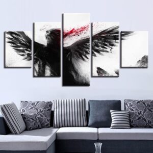 Dark Angel 2 - Animal 5 Panel Canvas Art Wall Decor