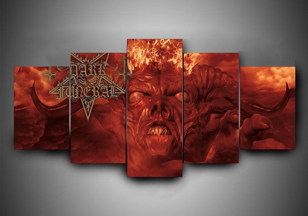 Dark Funeral 2 - Music 5 Panel Canvas Art Wall Decor Dark Funeral 2 - Music 5 Panel Canvas Art Wall Decor