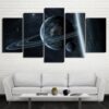 Dark Side 01 - Space 5 Panel Canvas Art Wall Decor