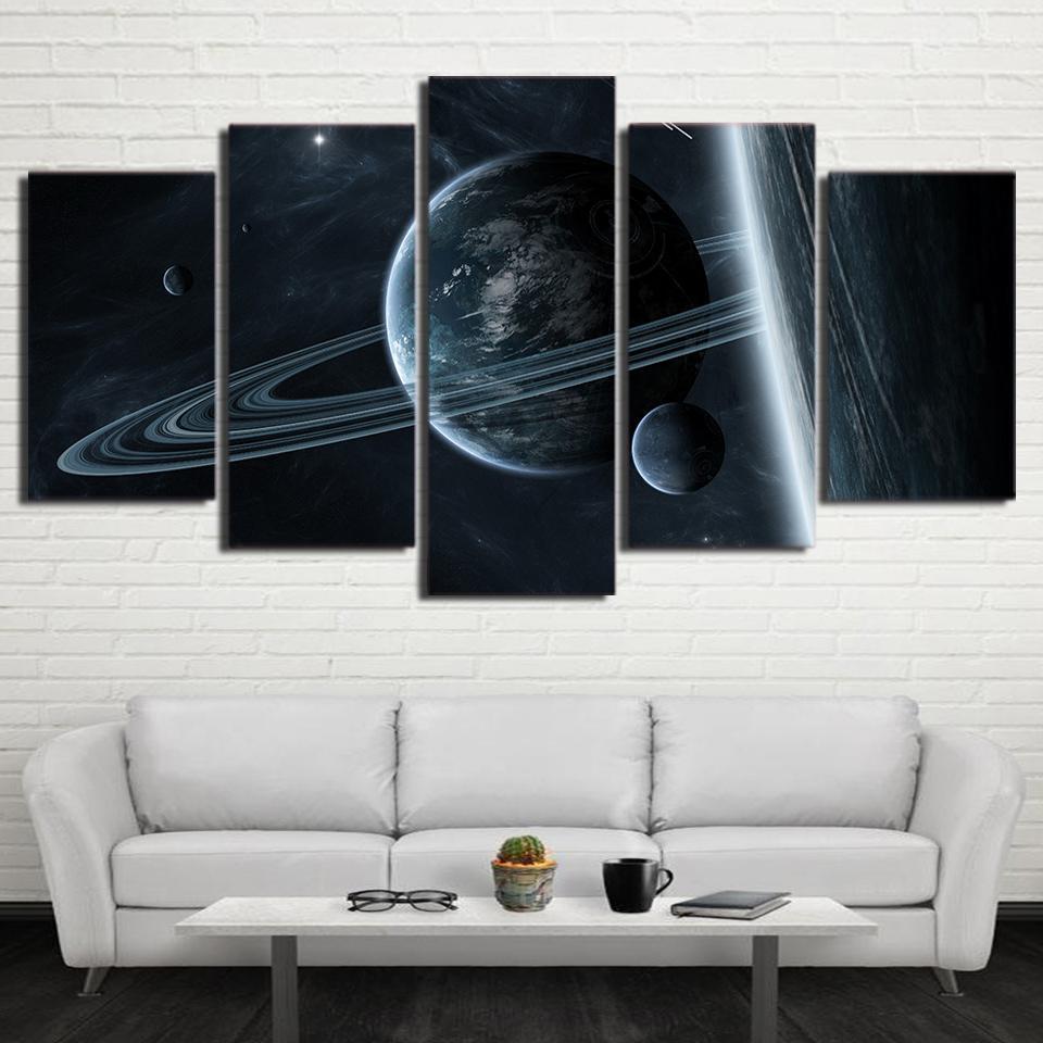 Dark Side 01 - Space 5 Panel Canvas Art Wall Decor Dark Side 01 - Space 5 Panel Canvas Art Wall Decor