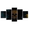 Dark Skull Starry Sky Wall - Abstract 5 Panel Canvas Art Wall Decor