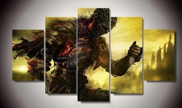 Dark Soul - Gaming 5 Panel Canvas Art Wall Decor Dark Soul - Gaming 5 Panel Canvas Art Wall Decor