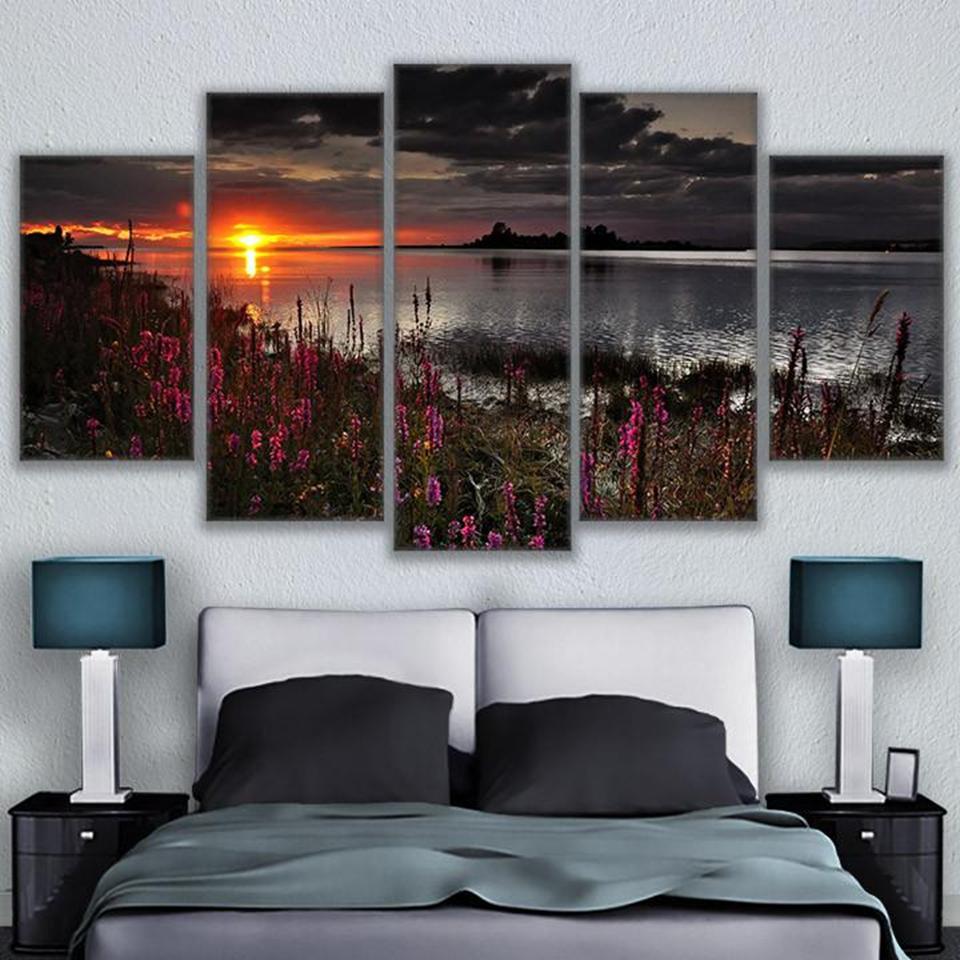Darkest Before Dawn - Nature 5 Panel Canvas Art Wall Decor Darkest Before Dawn - Nature 5 Panel Canvas Art Wall Decor