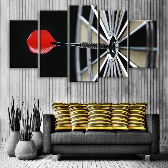 Dartboard - Sport 5 Panel Canvas Art Wall Decor Dartboard - Sport 5 Panel Canvas Art Wall Decor