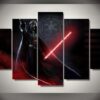 Darth Vader Painting - Movie 5 Panel Canvas Art Wall Decor