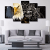 Davidson Eagle 2 - Animal 5 Panel Canvas Art Wall Decor