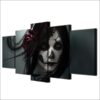 Day Of The Dead Face Girl - Festival 5 Panel Canvas Art Wall Decor