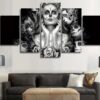 Day Of The Dead Face Ladies - Movie 5 Panel Canvas Art Wall Decor