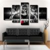 Day Of The Dead Face Piano Music Skull - Music 5 Panel Canvas Art Wall Decor