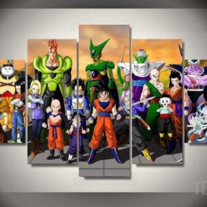 Dbz - Anime 5 Panel Canvas Art Wall Decor