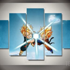 Dbz - Gohan And Trunks - Anime 5 Panel Canvas Art Wall Decor