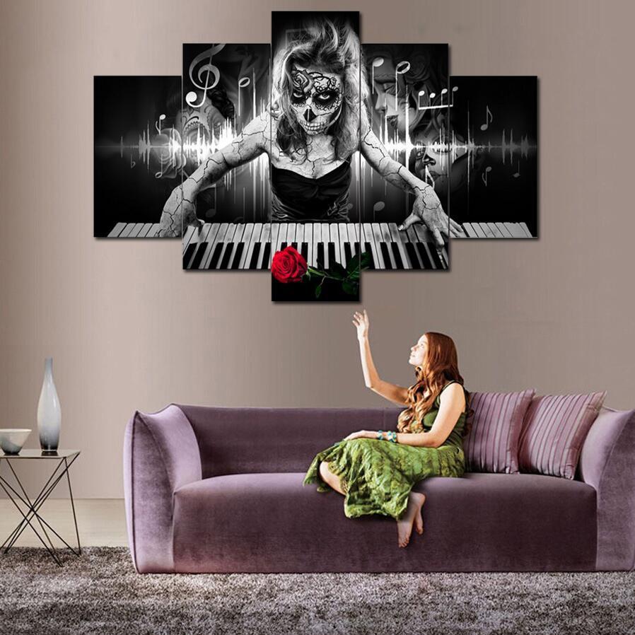 Dead Of The Face 8 - Abstract 5 Panel Canvas Art Wall Decor Dead Of The Face 8 - Abstract 5 Panel Canvas Art Wall Decor
