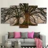 Dead Tree - Nature 5 Panel Canvas Art Wall Decor