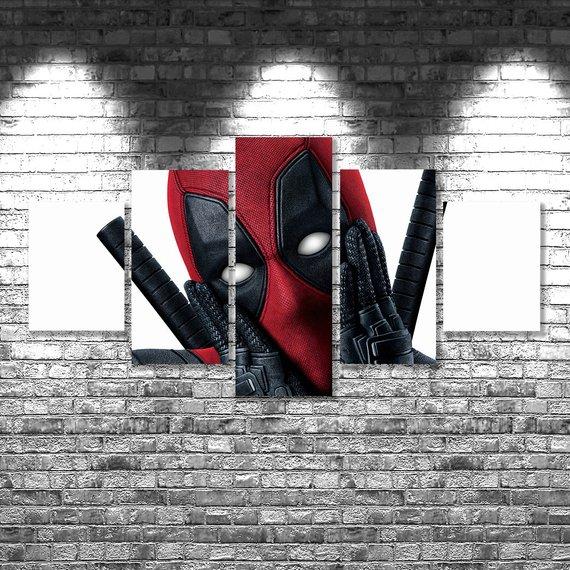 Deadpool 02 - Movie 5 Panel Canvas Art Wall Decor Deadpool 02 - Movie 5 Panel Canvas Art Wall Decor