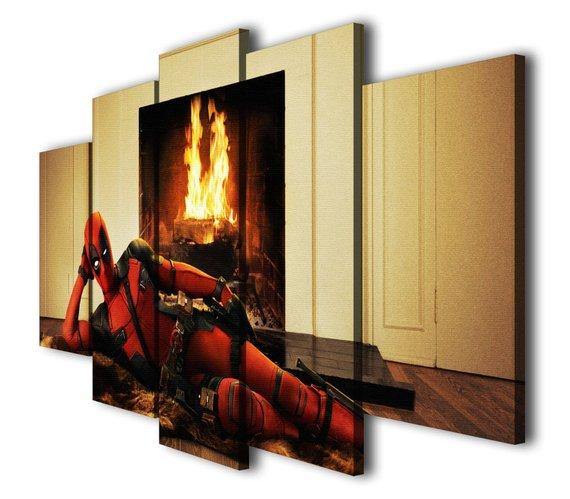 Deadpool 05 - Dc 5 Panel Canvas Art Wall Decor Deadpool 05 - Dc 5 Panel Canvas Art Wall Decor