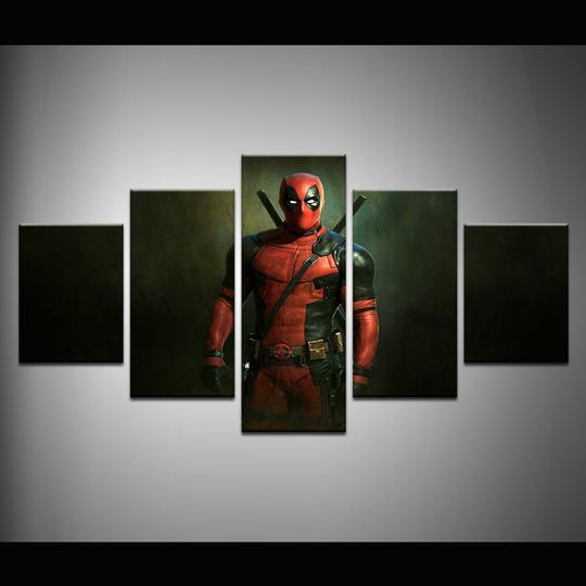 Deadpool 13 - Dc 5 Panel Canvas Art Wall Decor Deadpool 13 - Dc 5 Panel Canvas Art Wall Decor