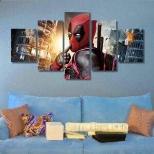 Deadpool 19 - Dc 5 Panel Canvas Art Wall Decor