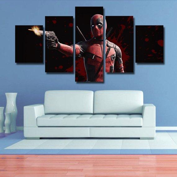 Deadpool 51 - Dc 5 Panel Canvas Art Wall Decor Deadpool 51 - Dc 5 Panel Canvas Art Wall Decor