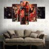 Deadpool 6 - Dc 5 Panel Canvas Art Wall Decor