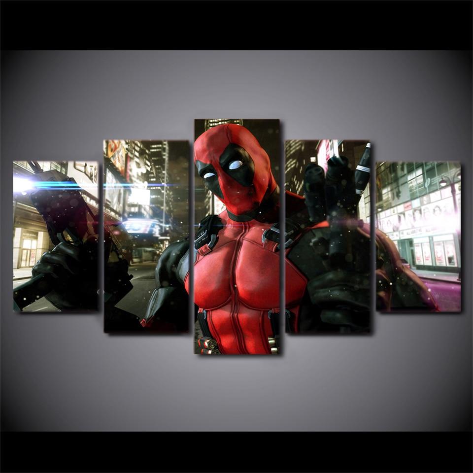 Deadpool Game - Gaming 5 Panel Canvas Art Wall Decor Deadpool Game - Gaming 5 Panel Canvas Art Wall Decor