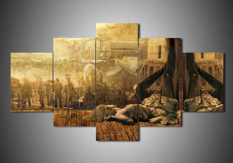 Deadwood - Movie 5 Panel Canvas Art Wall Decor Deadwood - Movie 5 Panel Canvas Art Wall Decor