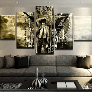 Death Note Art - Anime 5 Panel Canvas Art Wall Decor