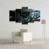 Death Star 1 - Movie 5 Panel Canvas Art Wall Decor