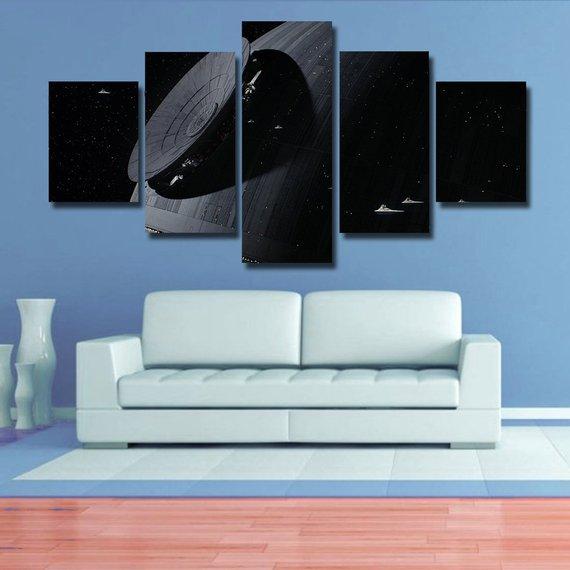 Death Star 2 - Movie 5 Panel Canvas Art Wall Decor Death Star 2 - Movie 5 Panel Canvas Art Wall Decor