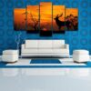 Deer 54 - Animal 5 Panel Canvas Art Wall Decor