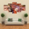Deer Creek Canyon In Grand Canyon - Nature 5 Panel Canvas Art Wall Decor