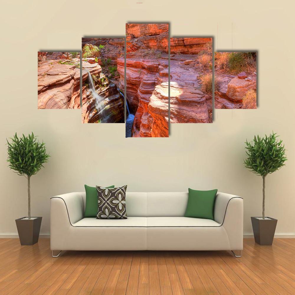 Deer Creek Canyon In Grand Canyon - Nature 5 Panel Canvas Art Wall Decor Deer Creek Canyon In Grand Canyon - Nature 5 Panel Canvas Art Wall Decor