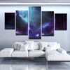 Deer Fantasy World - Abstract Animal 5 Panel Canvas Art Wall Decor