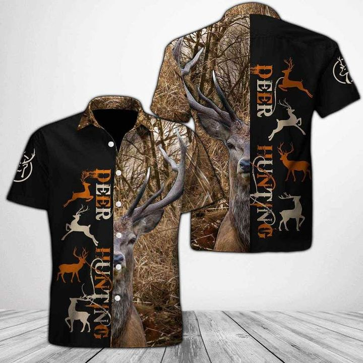 Deer Hunting Hawaiian Shirt Summer Button Up Deer Hunting Hawaiian Shirt Summer Button Up