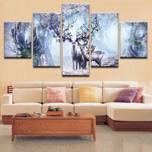 Deer Trees Canvas Home Decor