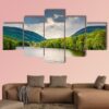Delaware Water Gap And The Delaware River - Nature 5 Panel Canvas Art Wall Decor