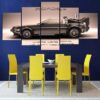 Delorean Back To The Future - Sport 5 Panel Canvas Art Wall Decor