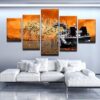 Delorean Disperse - Automative 5 Panel Canvas Art Wall Decor